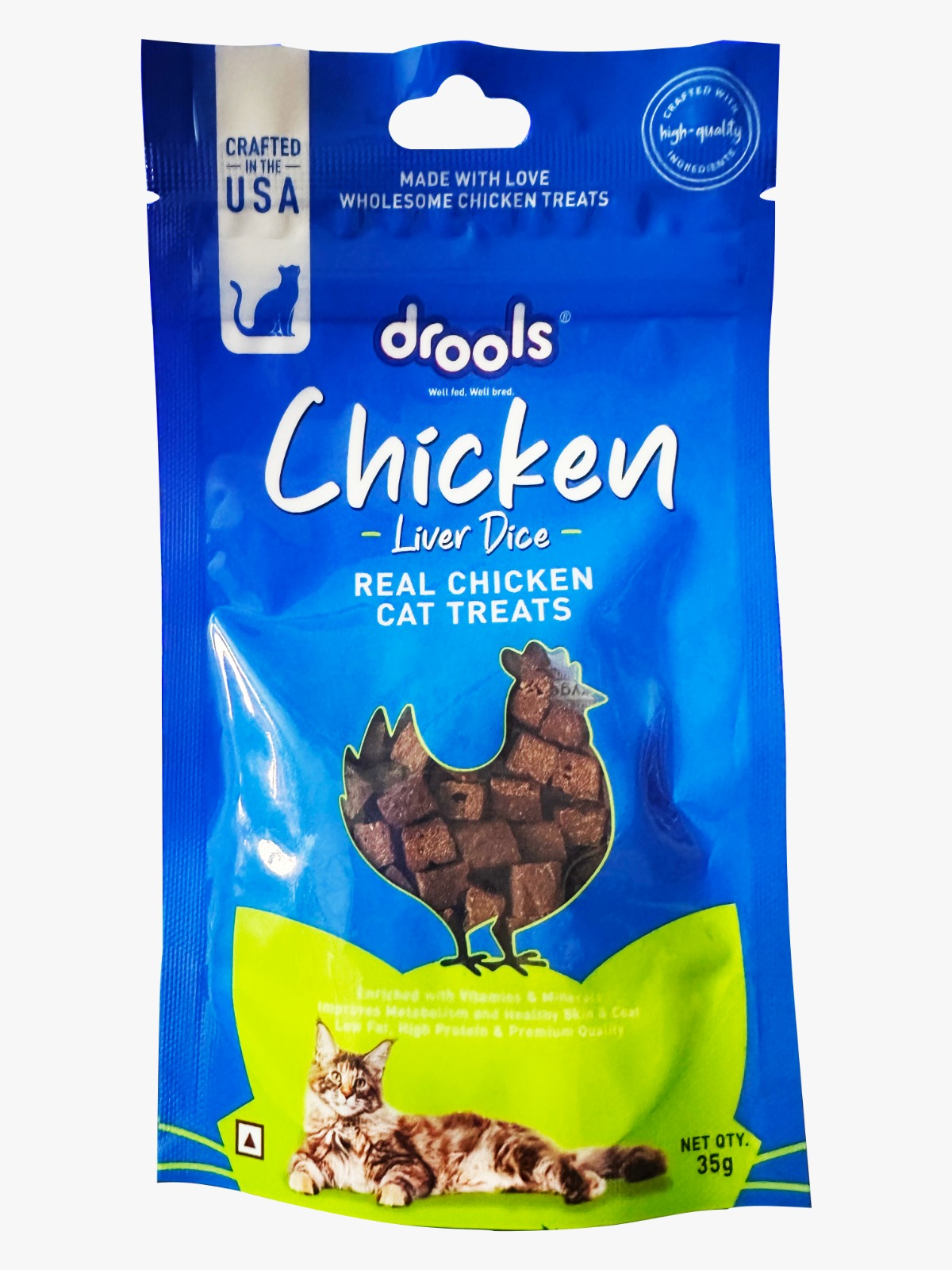 Drools Chicken Liver Dice Cat Treat 35gm          ( 1 Packet)