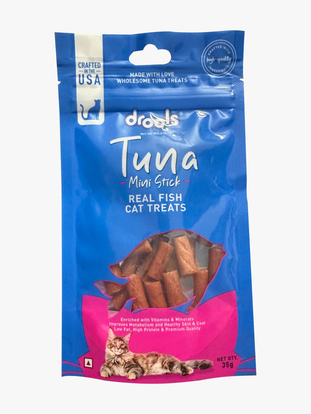 Drools Tuna Mini Sticks Cat Treat 35gm           (1 Packet)