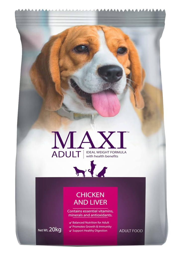 Maxi Adult Dry Dog Food Chicken and Liver Flavor 20 kg