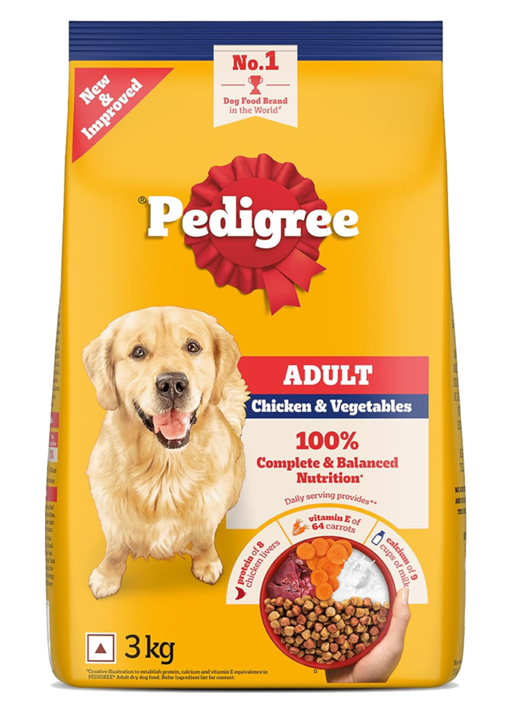 PEDIGREE Adult Dry Dog Food Chicken and Vegetable 3 KG