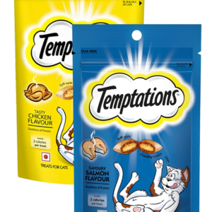 Temptation Cat Treat Chicken and Salmon Flavor 85 gm (pack of 2)