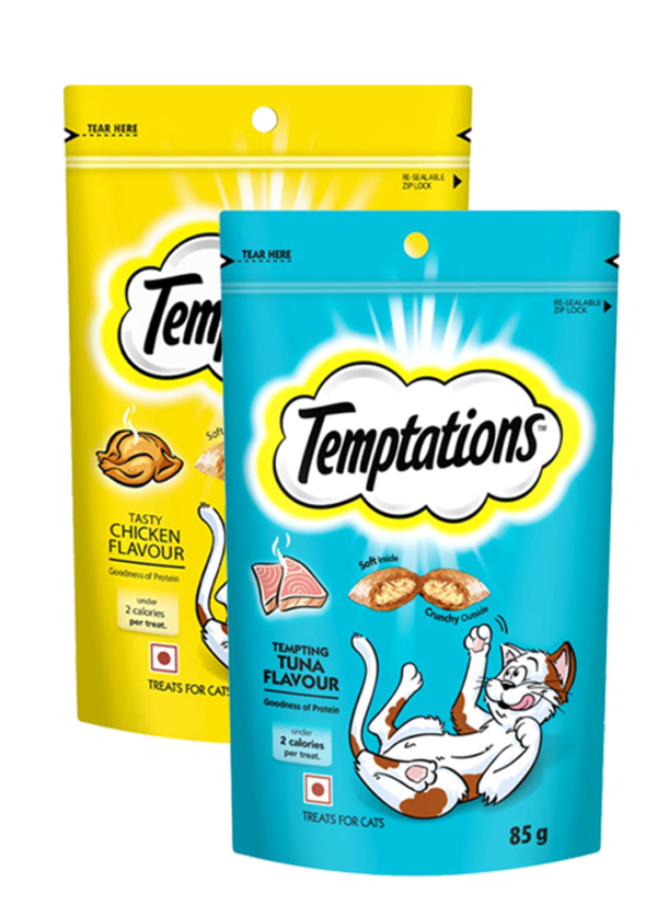 Temptation Cat Treat Tuna and Chicken Flavor 85 gm (pack of 2)