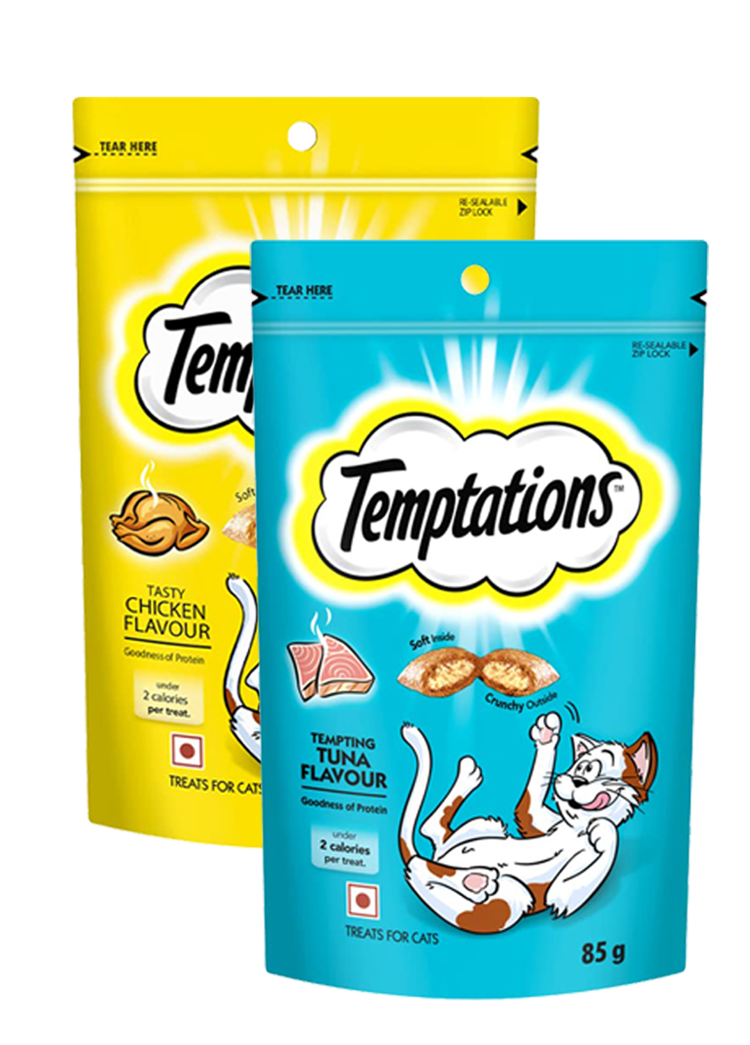 Temptation Cat Treat Tuna and Chicken Flavor 85 gm (pack of 2)