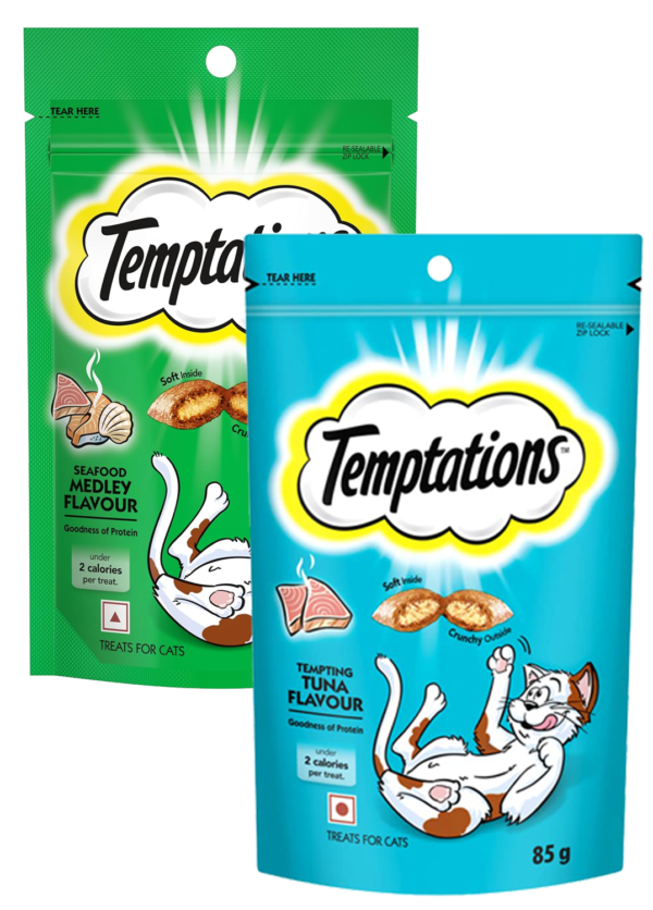 Temptation Cat Treat Tuna and Medley Flavor 85gm (pack of 2)