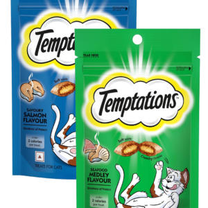 Temptation Cat Treat Salmon and Medley Flavor 85 gm (pack of 2)