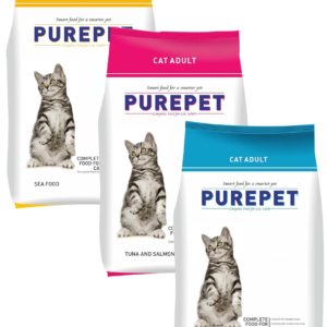 Purepet Ocean Fish, Seafood, Tuna and Salmon Cat Adult 1kg (Pack of 3)