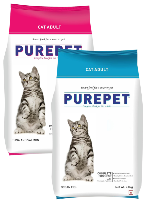 Purepet Ocean Fish and Tuna and Salmon Cat Adult 2.8KG (Pack of 2)