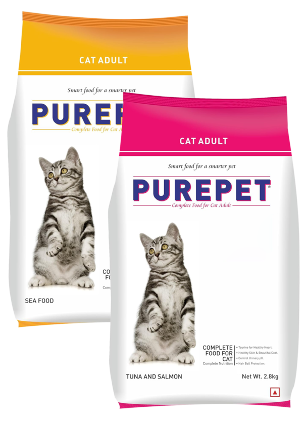 Purepet Seafood and Tuna and Salmon Cat Adult 2.8KG (Pack of 2)