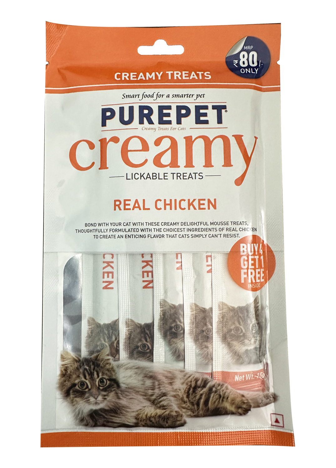 Purepet Creamy Real Chicken 75 gm ( Pack of 3)
