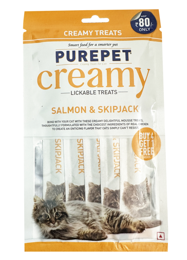 Purepet Creamy Salmon & Skipjack 75 gm (Pack of 3)