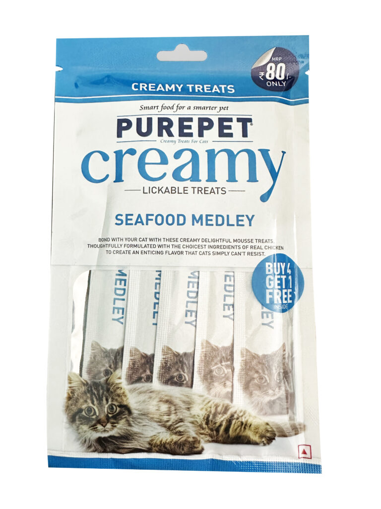 Purepet Creamy Seafood Medley 75 gm (Pack of 3)