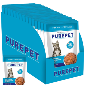 Purepet Gravy Wet Cat Food Real Chicken & Chicken Liver 50g (Pack of 15)