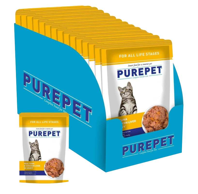 Purepet Cat Real Tuna in Gravy 50 Gm ( pack of 15)