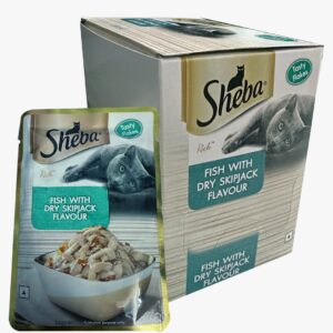 Sheba Premium Wet Cat Food Fish with Dry Skipjack Flavor 35gm (pack of 12)