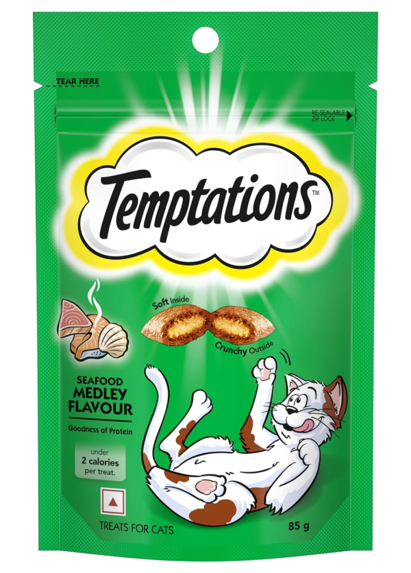 Temptation Cat Treat Sea Food Medley 85gm