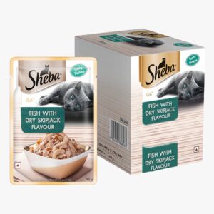 Sheba Premium Wet Cat Food Fish with Dry Skipjack Flavor 35gm (pack of 12)