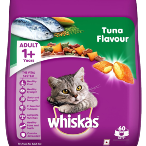 Whiskas Adult (+1 year) Dry Cat Food Food, Tuna Flavor, 3kg Pack