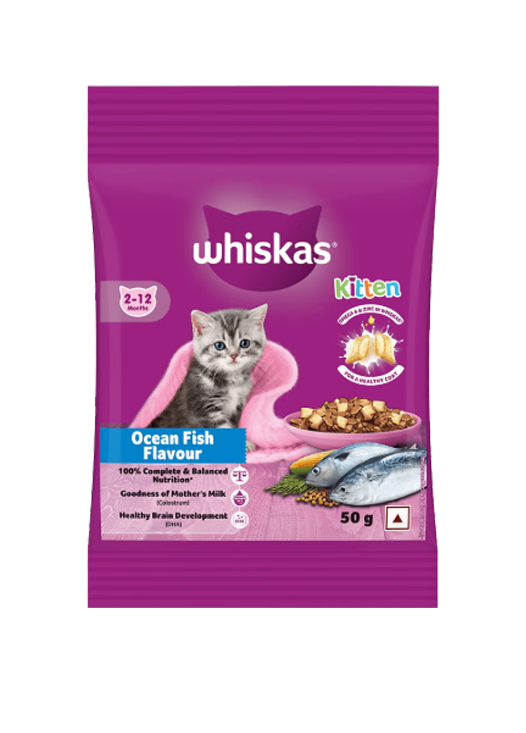 Whiskas Junior  Ocean Fish 50 GM ( pack of 6)