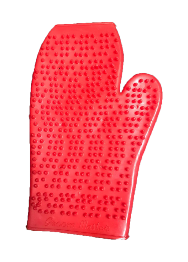 BATH GLOVES SUPER DOG IN THUMB TYPE Red