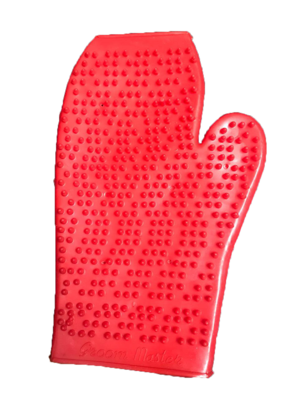 BATH GLOVES SUPER DOG IN THUMB TYPE Red