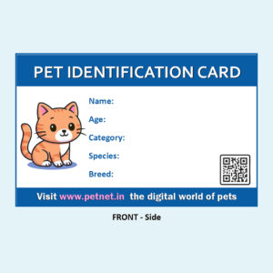 Pet Identification Card – Cat (Blue & White)