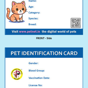 Pet Identification Card – Cat (Blue & White)