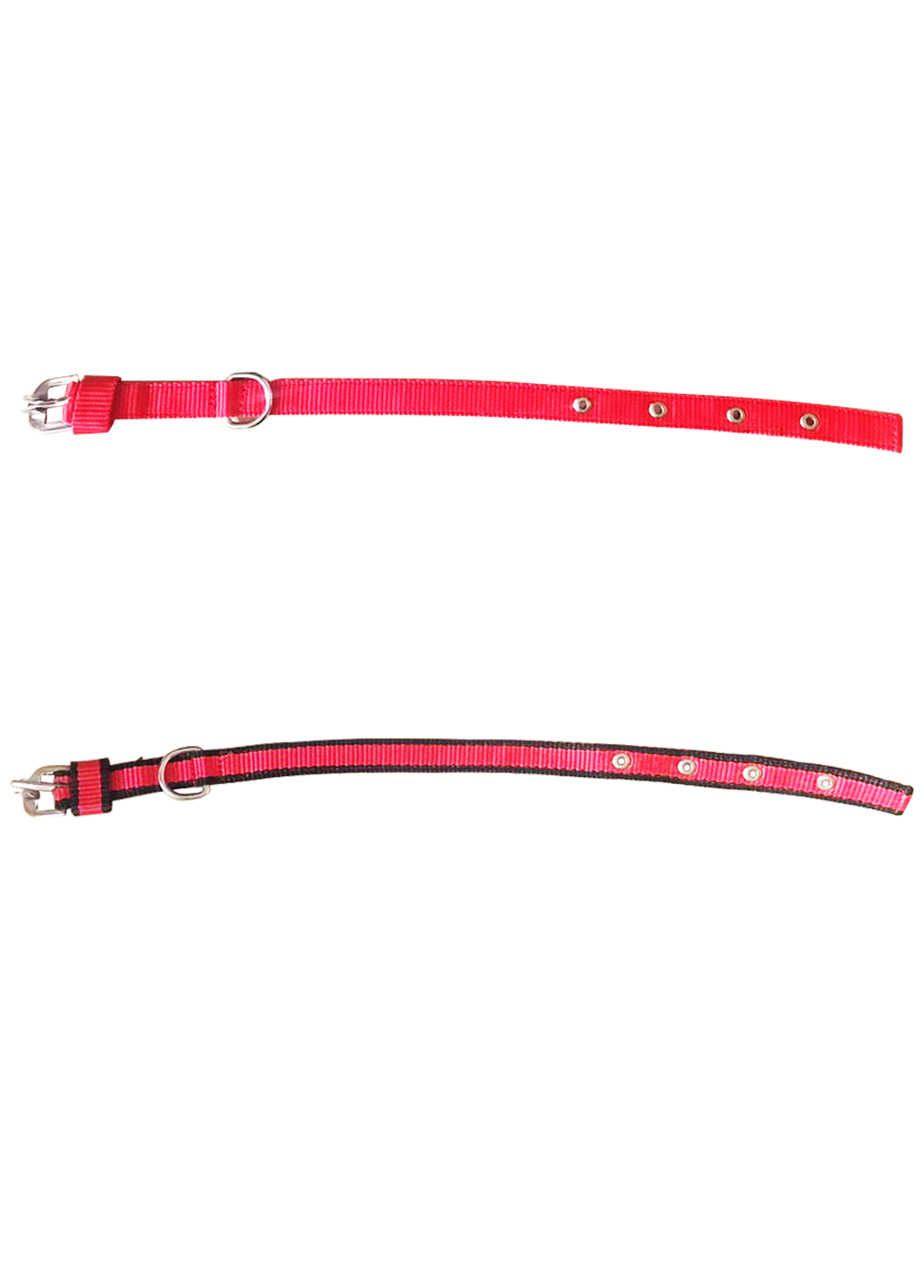 Premium Strong Soft Nylon Collar for Cat and Puppy RED Small  (Pack of 2)
