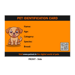 Pet Identification Card – Dog (Orange and Black)