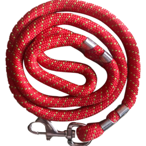 Rope Leash 18 mm-Red, Steel Hook