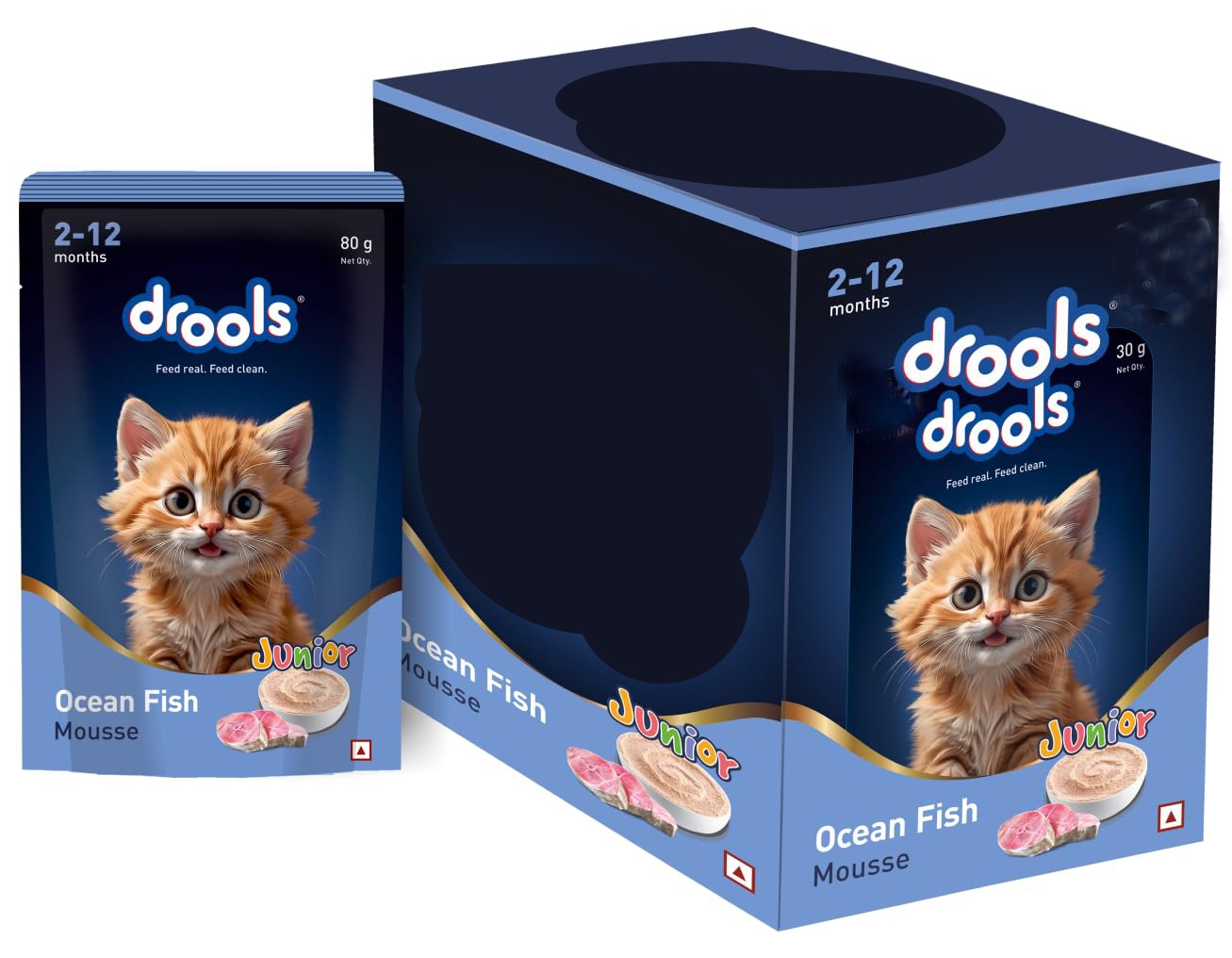 Drools Oceanfish Mousse Cat 80gm (Pack of 5)