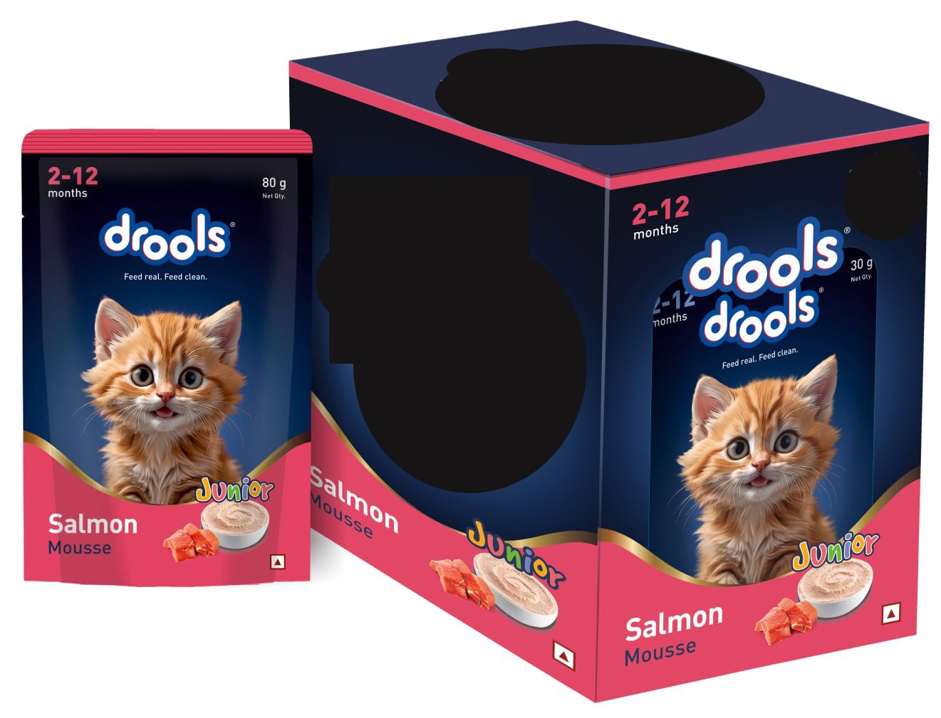 Drools Salmon Mousse Kitten 80gm (Pack of 5)