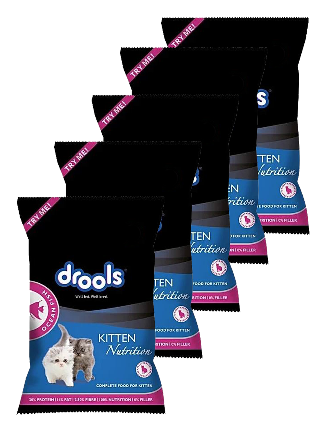 Drools Kitten Cat  Food Oceanfish 40g (Pack of 5)